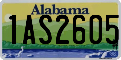 AL license plate 1AS2605