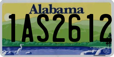 AL license plate 1AS2612