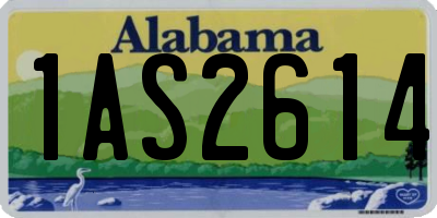 AL license plate 1AS2614