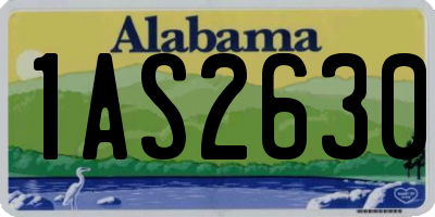 AL license plate 1AS2630