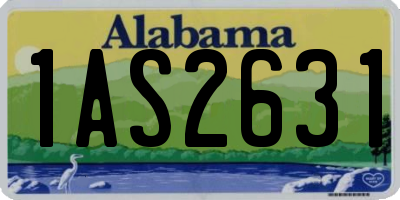 AL license plate 1AS2631