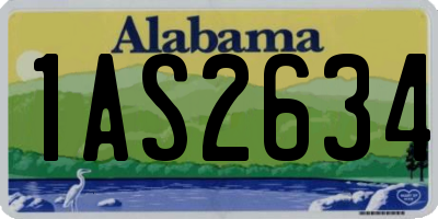 AL license plate 1AS2634