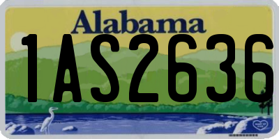 AL license plate 1AS2636