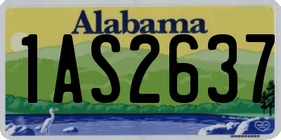AL license plate 1AS2637