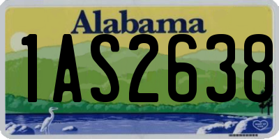 AL license plate 1AS2638