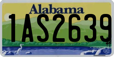 AL license plate 1AS2639