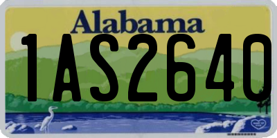 AL license plate 1AS2640