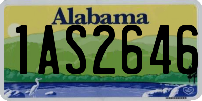 AL license plate 1AS2646