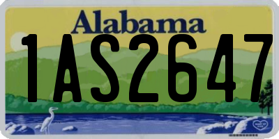 AL license plate 1AS2647