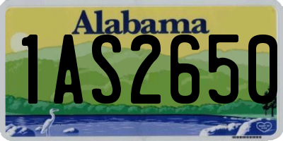 AL license plate 1AS2650