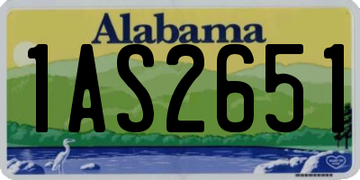 AL license plate 1AS2651