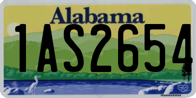 AL license plate 1AS2654