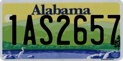AL license plate 1AS2657