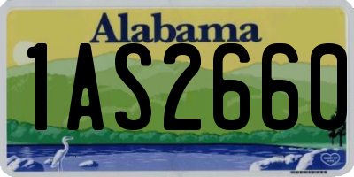 AL license plate 1AS2660
