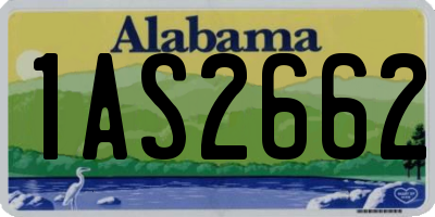 AL license plate 1AS2662