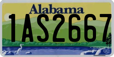 AL license plate 1AS2667