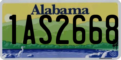 AL license plate 1AS2668