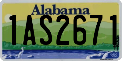 AL license plate 1AS2671