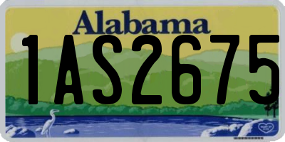 AL license plate 1AS2675