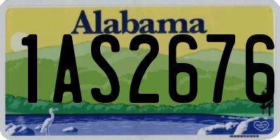 AL license plate 1AS2676