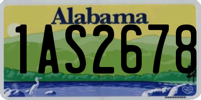 AL license plate 1AS2678