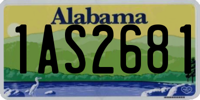 AL license plate 1AS2681