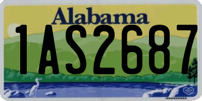 AL license plate 1AS2687