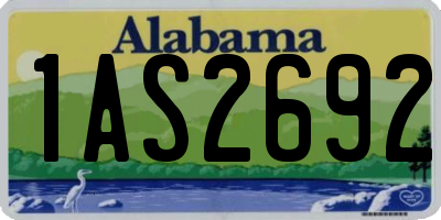 AL license plate 1AS2692