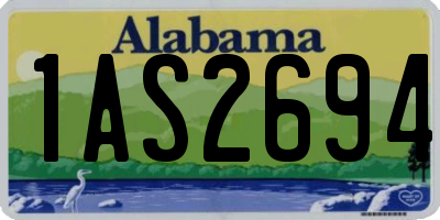 AL license plate 1AS2694