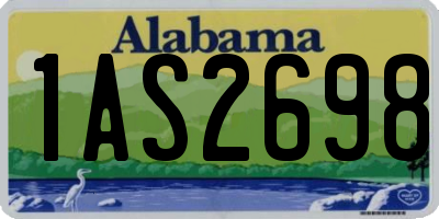 AL license plate 1AS2698