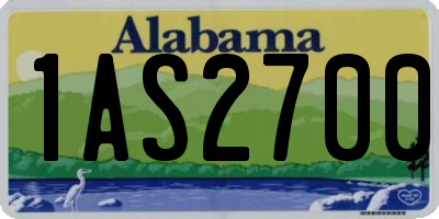 AL license plate 1AS2700