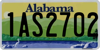 AL license plate 1AS2702