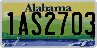 AL license plate 1AS2703