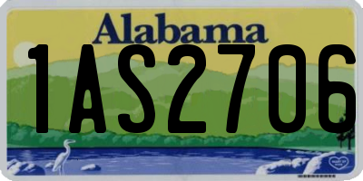 AL license plate 1AS2706