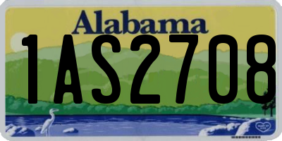 AL license plate 1AS2708