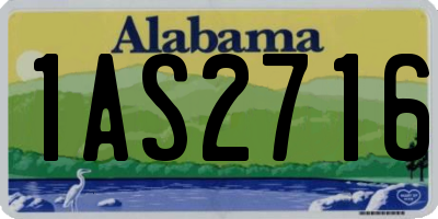 AL license plate 1AS2716