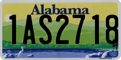 AL license plate 1AS2718