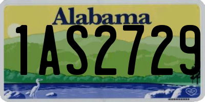 AL license plate 1AS2729