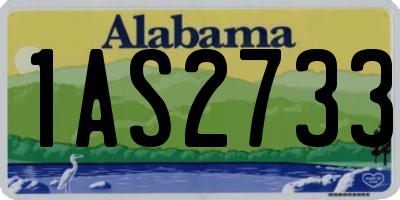 AL license plate 1AS2733
