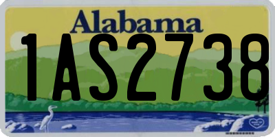 AL license plate 1AS2738
