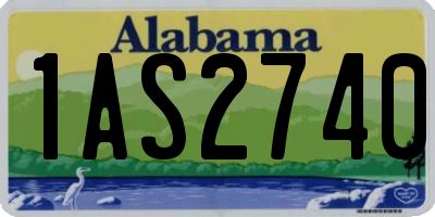AL license plate 1AS2740