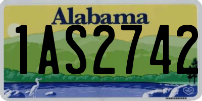 AL license plate 1AS2742