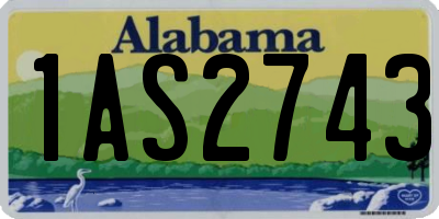 AL license plate 1AS2743