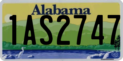 AL license plate 1AS2747
