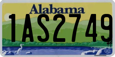 AL license plate 1AS2749