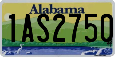 AL license plate 1AS2750