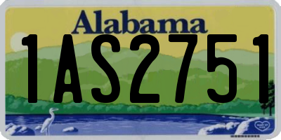 AL license plate 1AS2751