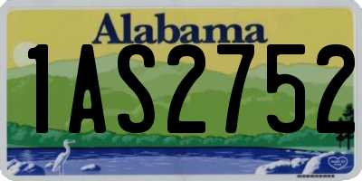AL license plate 1AS2752