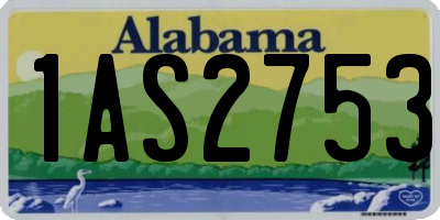 AL license plate 1AS2753