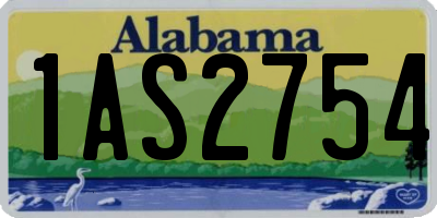 AL license plate 1AS2754